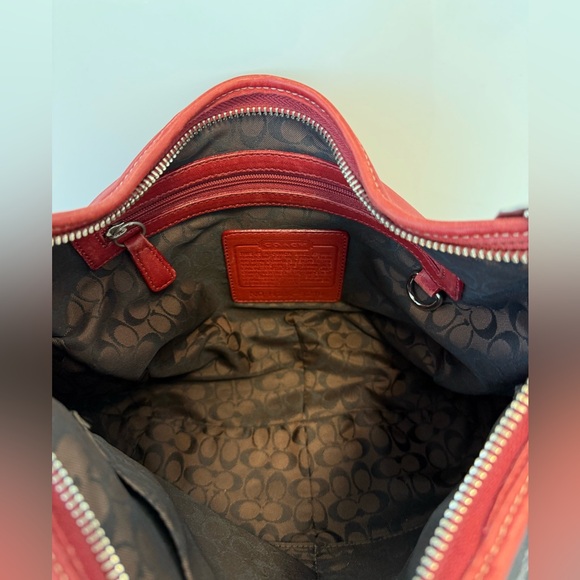 Coach vintage small red Leather Ergo Hobo Bag - Picture 14 of 16